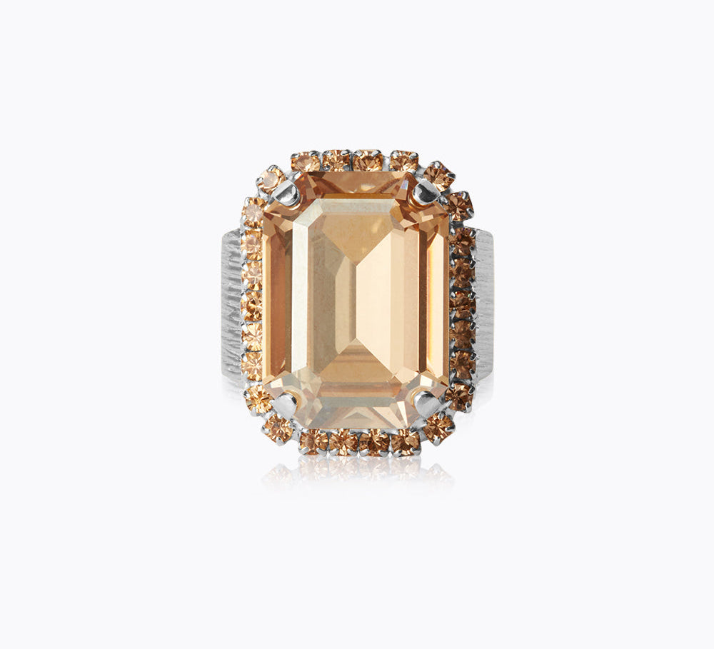 Caroline Svedbom - Lydia Cocktailring Golden Shadow Rhodium