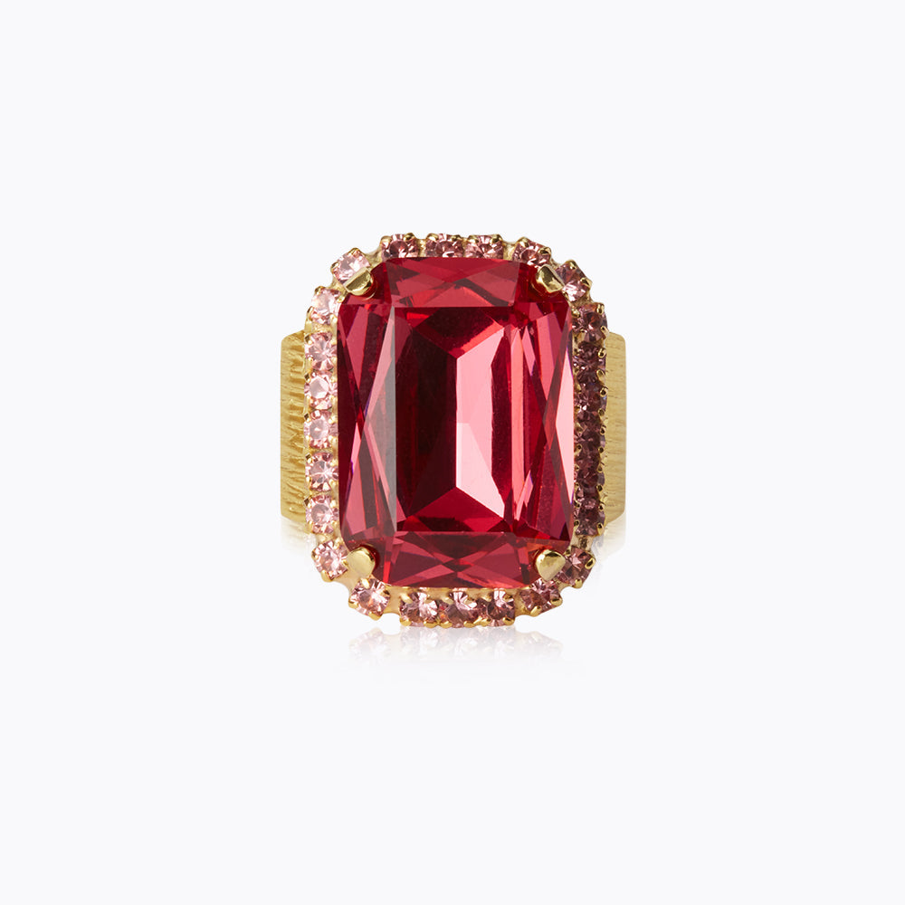 Caroline Svedbom - Lydia Cocktailring Mulberry Red/light Rose Gold