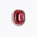 Caroline Svedbom - Lydia Cocktailring Mulberry Red/light Rose Rhodium