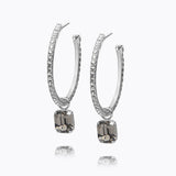 Caroline Svedbom - Lydia Loop Earrings Black Diamond Rhodium