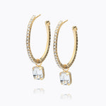 Caroline Svedbom - Lydia Loop Earrings Crystal Gold