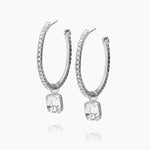 Caroline Svedbom - Lydia Loop Earrings Crystal Rhodium