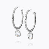 Caroline Svedbom - Lydia Loop Earrings Crystal Rhodium