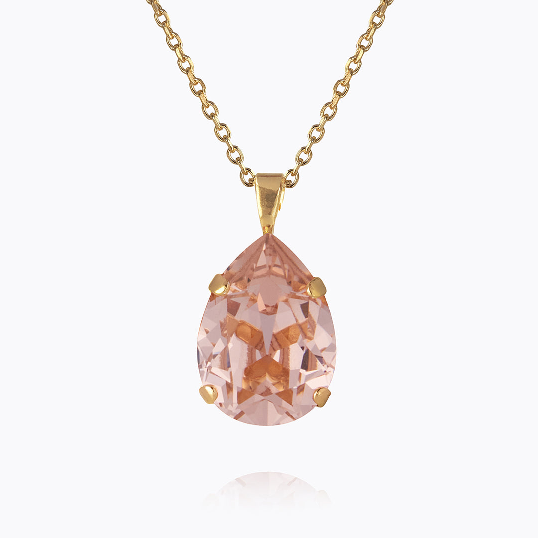 Mini Drop Necklace Rhodium Vintage Rose