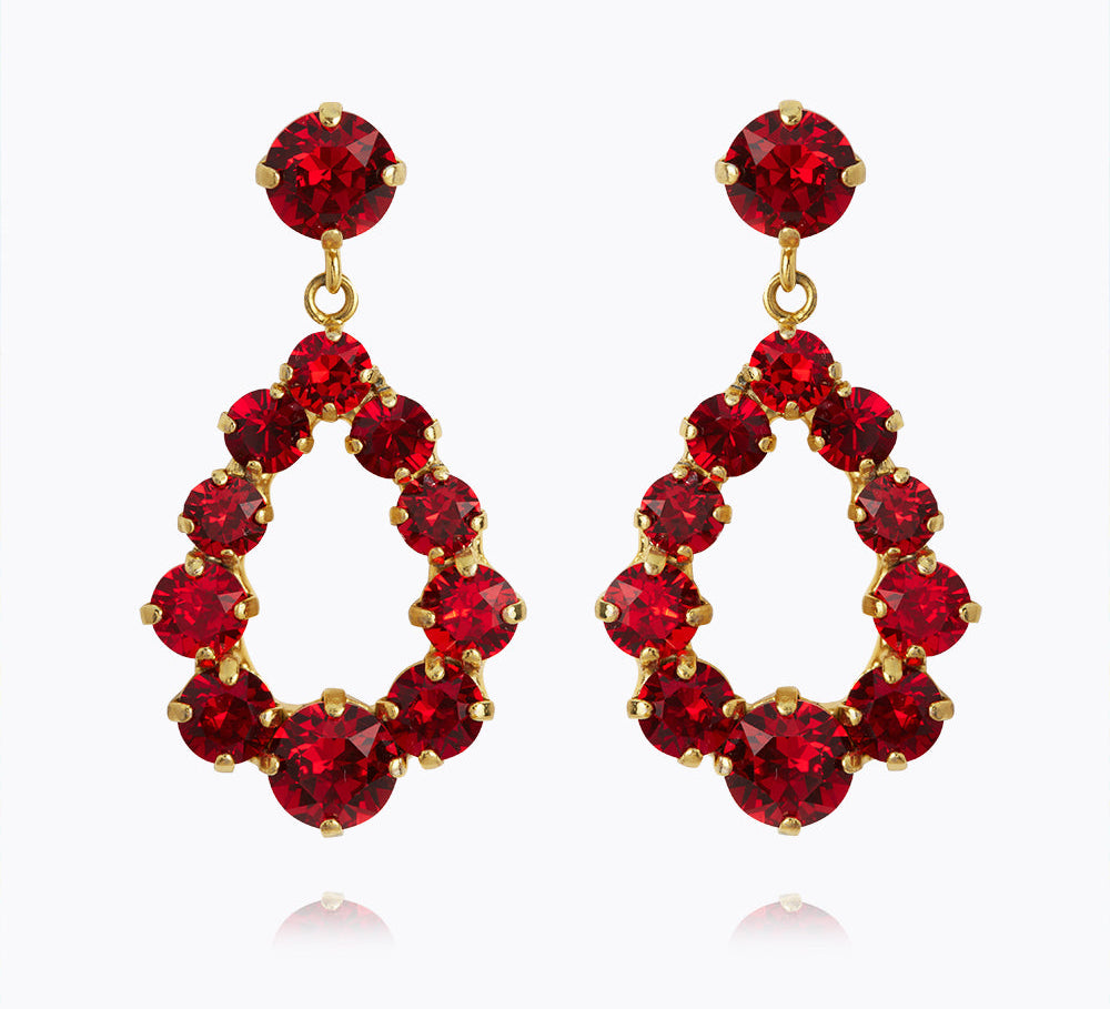 Caroline Svedbom - Mini Delia Earrings Red Combo Gold