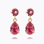 Caroline Svedbom - Mini Drop Earrings Mulberry Red Gold