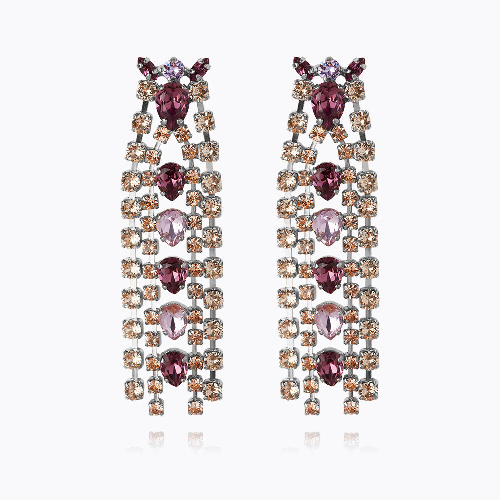 Caroline Svedbom - Mini Penelope Earrings Iris Combo Rhodium
