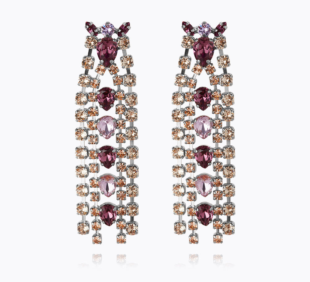 Caroline Svedbom - Mini Penelope Earrings Iris Combo Rhodium