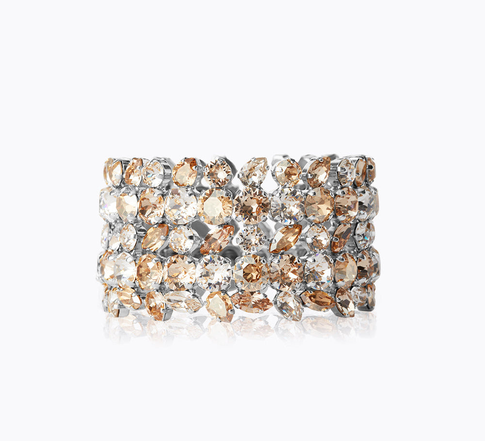 Caroline Svedbom - Multi Cuff Bracelet Golden Combo Rhodium