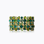 Caroline Svedbom - Multi Cuff Bracelet Green Combo Gold