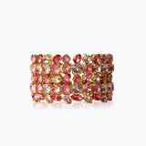 Caroline Svedbom - Multi Cuff Bracelet Mulberry Red Combo Gold