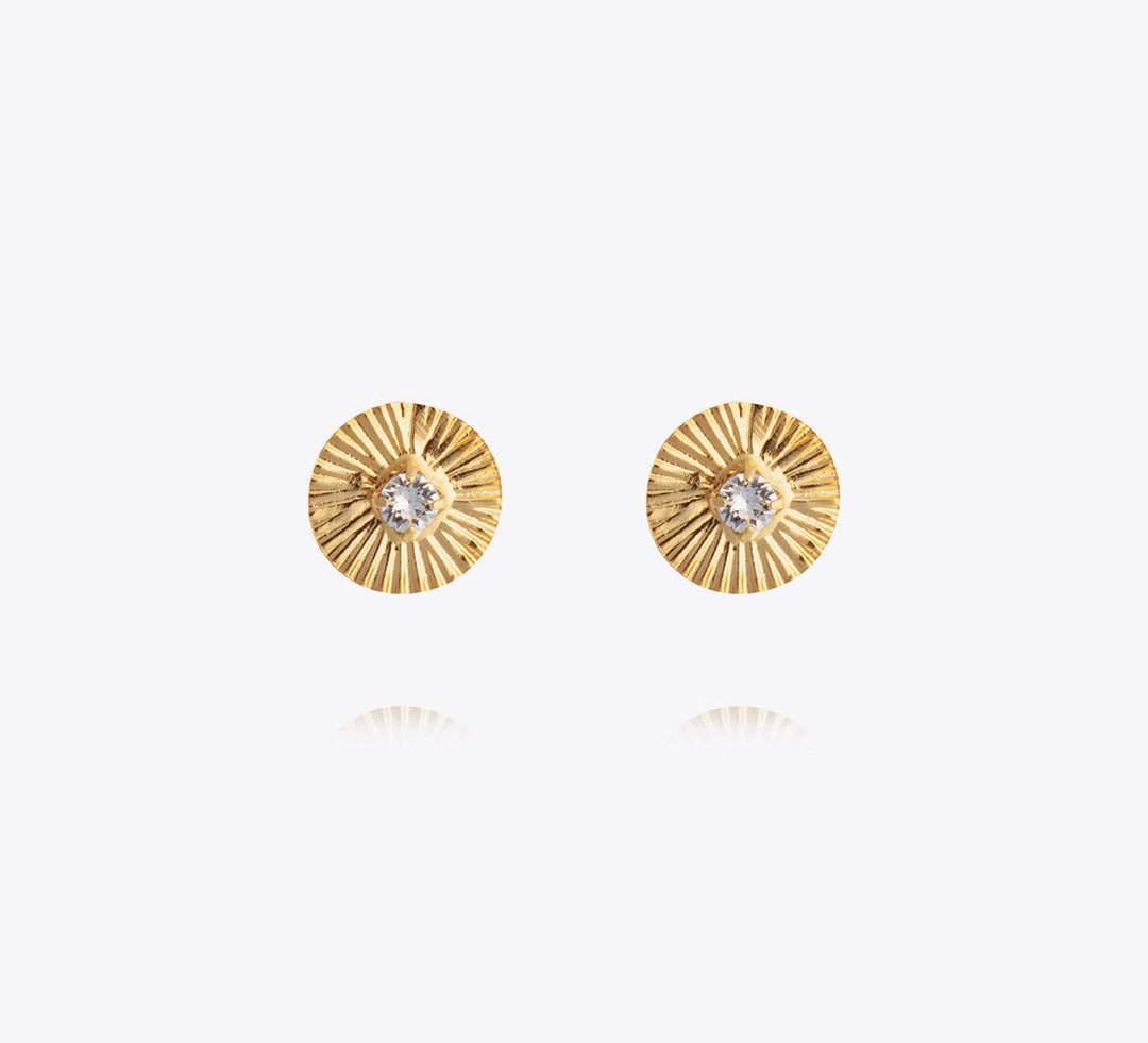 Caroline Svedbom - Odessa Stud Earrings Crystal Gold