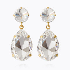 Perfect Drop Earrings / Crystal