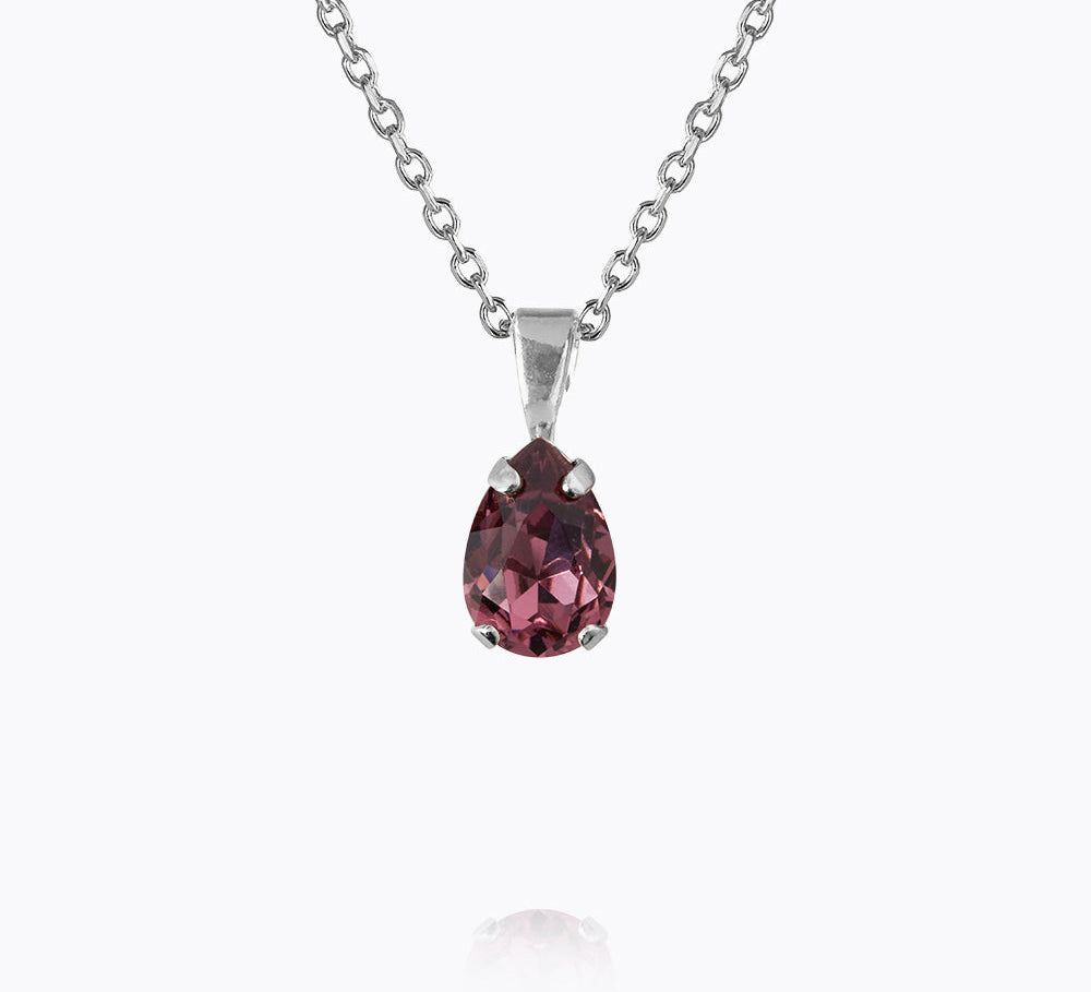 Caroline Svedbom - Petite Drop Necklace Iris Rhodium