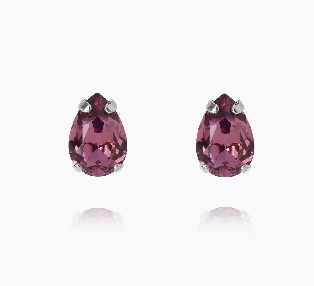 Caroline Svedbom - Petite Drop Stud Earrings Iris Rhodium