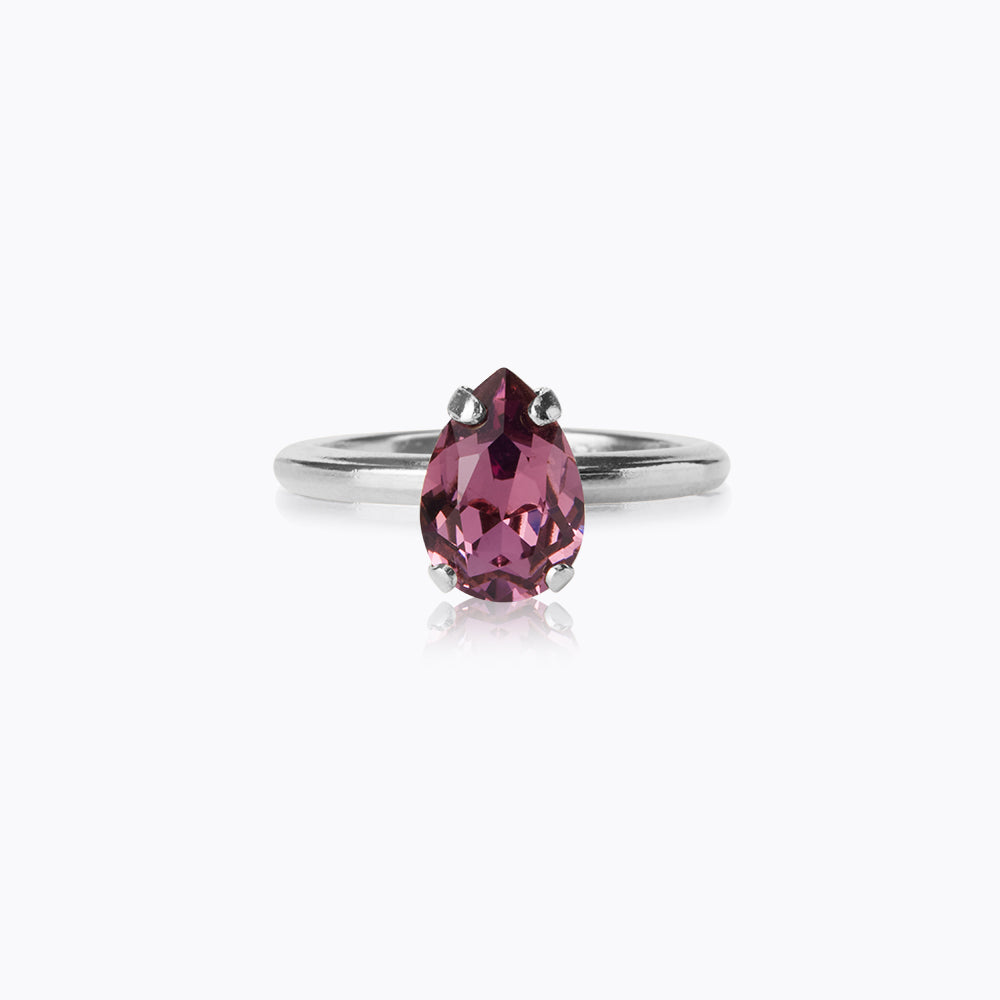 Caroline Svedbom - Petite Drop Ring Iris Rhodium