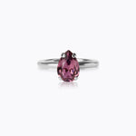 Caroline Svedbom - Petite Drop Ring Iris Rhodium