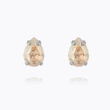Caroline Svedbom - Petite Drop Stud Earrings Golden Shadow Rhodium
