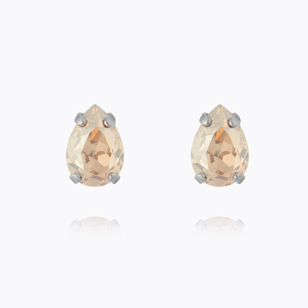 Caroline Svedbom - Petite Drop Stud Earrings Golden Shadow Rhodium