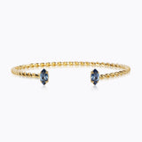 Caroline Svedbom - Petite Navette Bracelet Denim Blue Gold