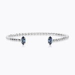 Caroline Svedbom - Petite Navette Bracelet Denim Blue Rhodium