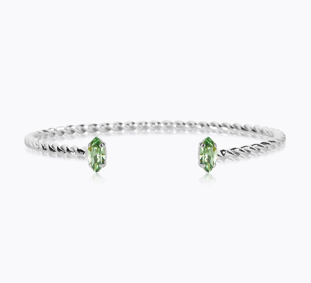 Caroline Svedbom - Petite Navette Bracelet Peridot Rhodium