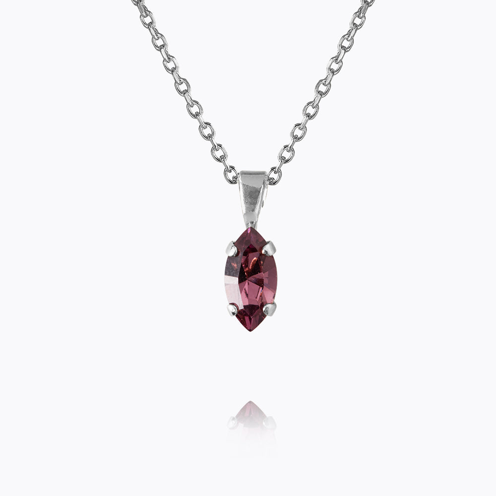 Caroline Svedbom - Petite Navette Necklace Iris Rhodium