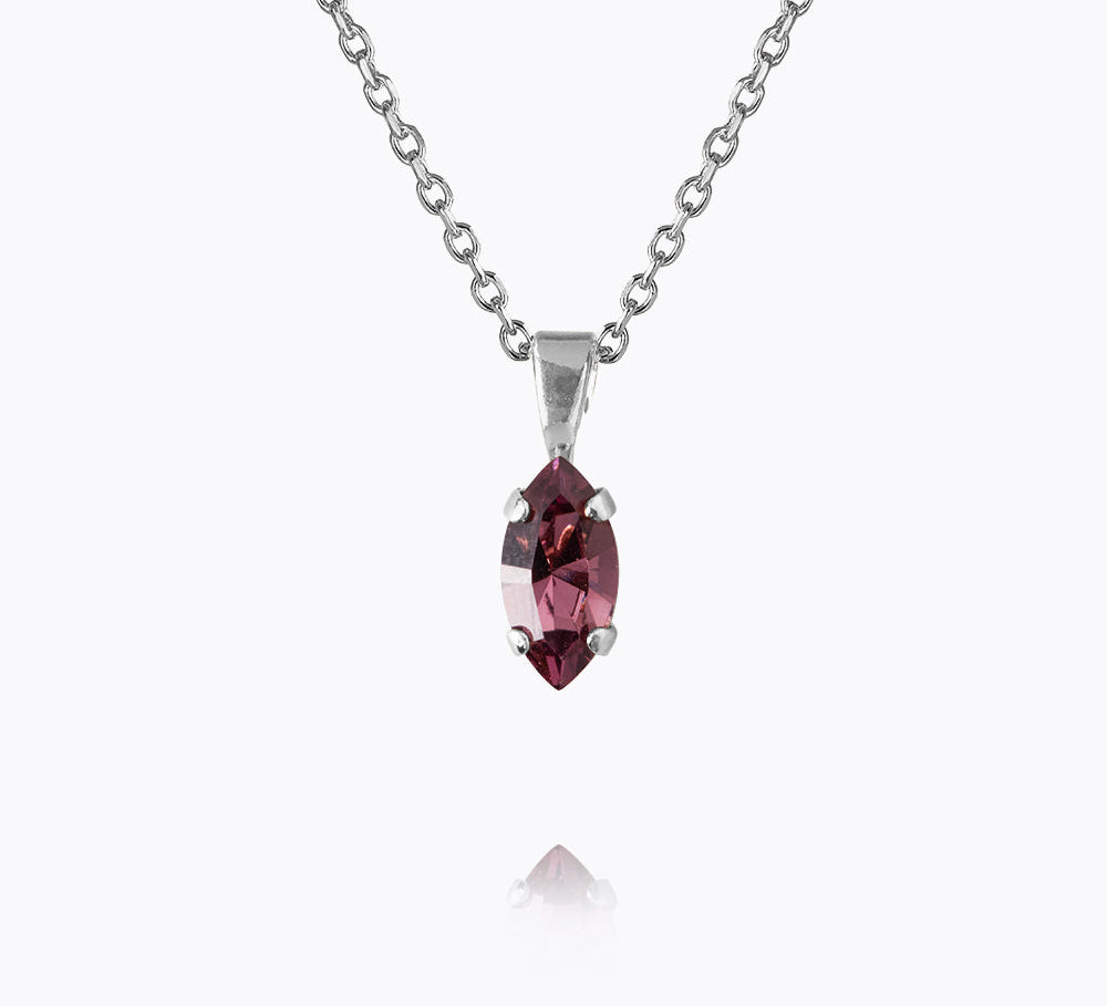 Caroline Svedbom - Petite Navette Necklace Iris Rhodium