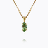 Caroline Svedbom - Petite Navette Necklace Peridot Gold