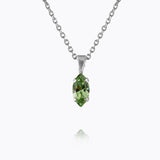 Caroline Svedbom - Petite Navette Necklace Peridot Rhodium