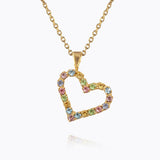 Caroline Svedbom - Mini Sweetheart Necklace Pastel Combo Gold