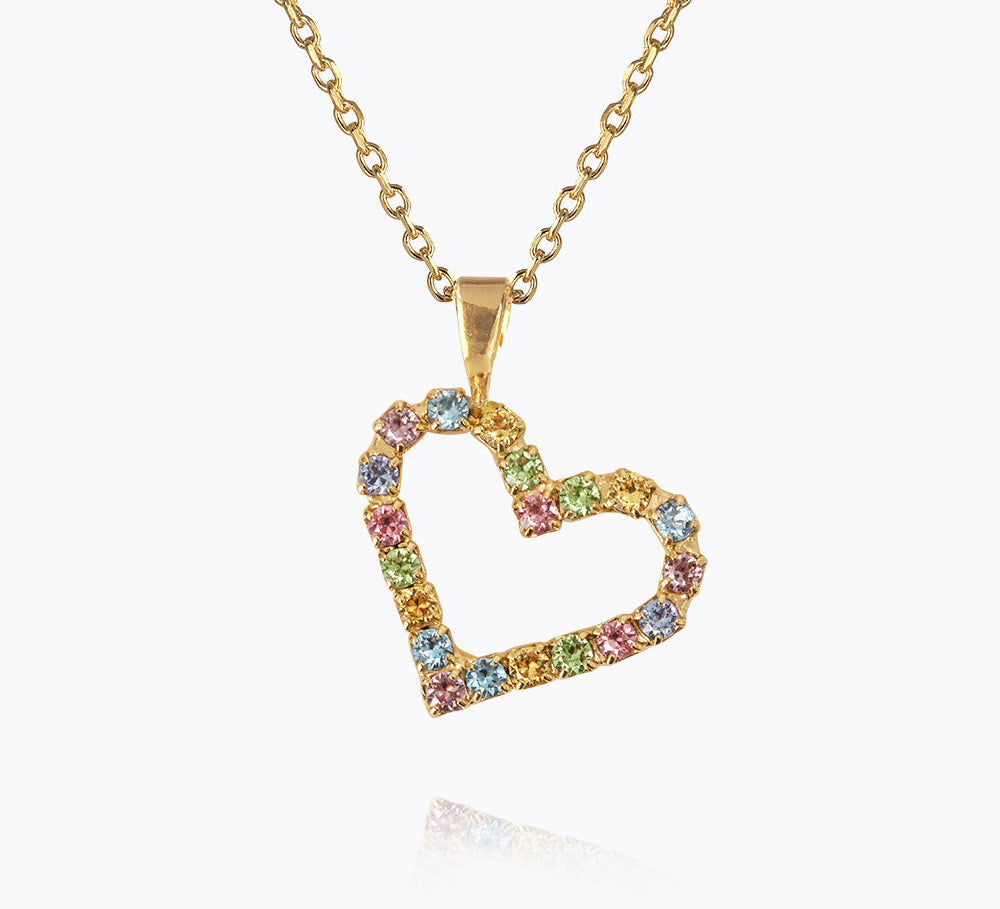 Caroline Svedbom - Mini Sweetheart Necklace Pastel Combo Gold