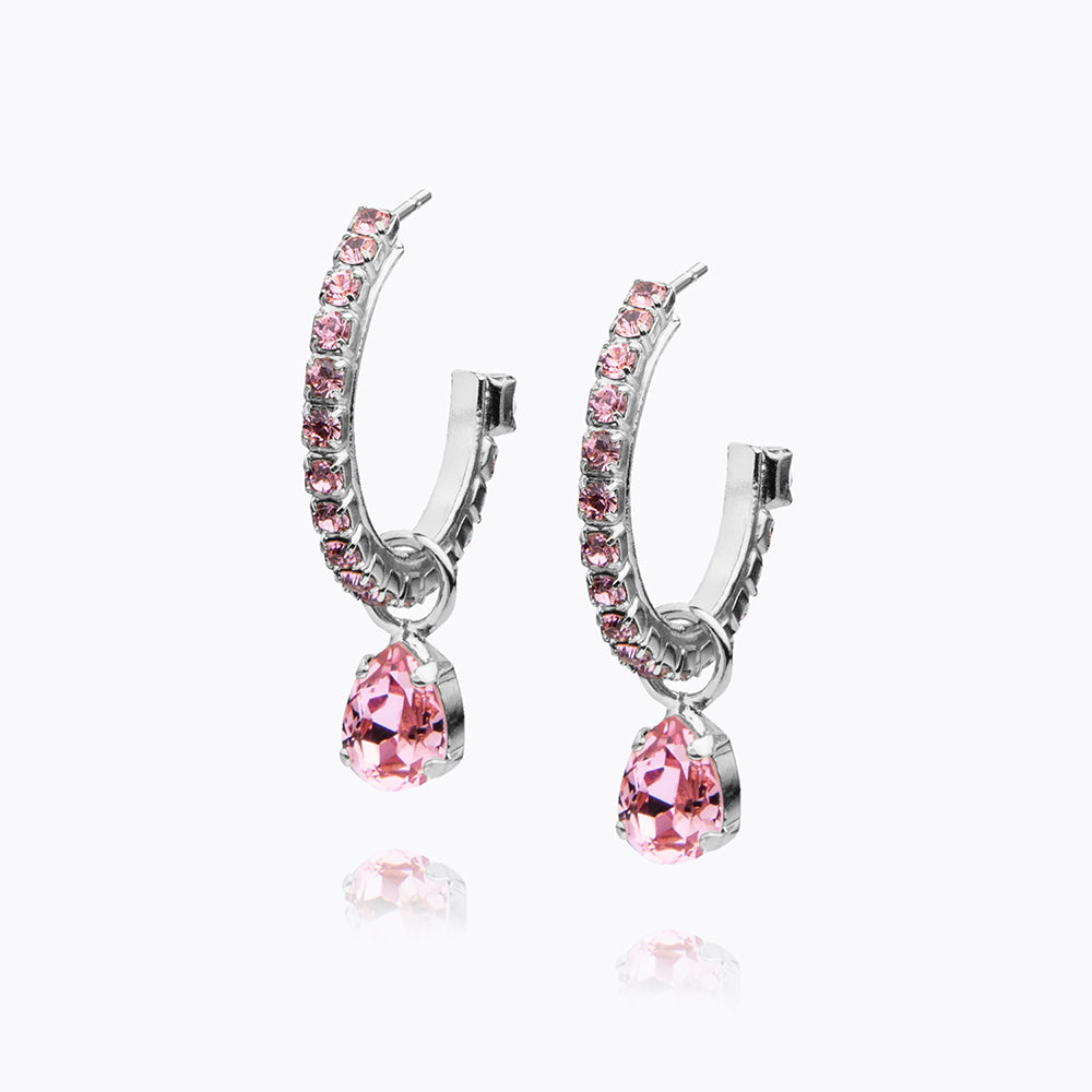 Caroline Svedbom - Tracy Loop Earrings Light Rose Rhodium