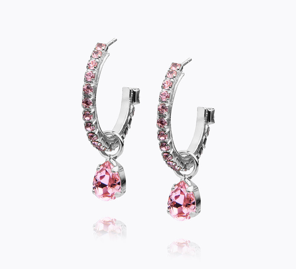 Caroline Svedbom - Tracy Loop Earrings Light Rose Rhodium