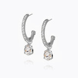 Caroline Svedbom - Tracy Loop Earrings Crystal Rhodium