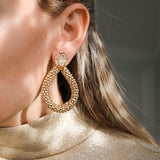 Classic Rope Earrings / Golden Shadow