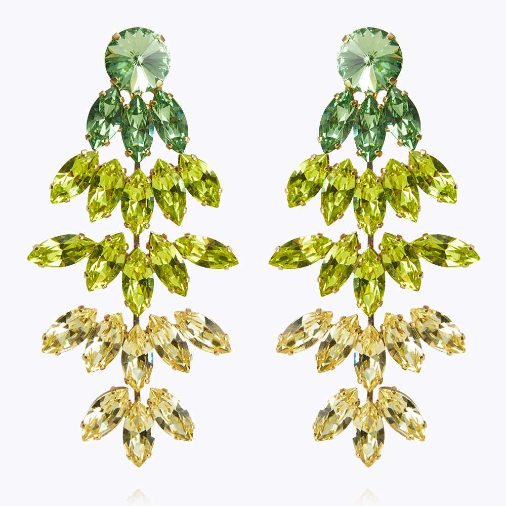 Caroline Svedbom - Bonnie Earrings Lime Combo Gold