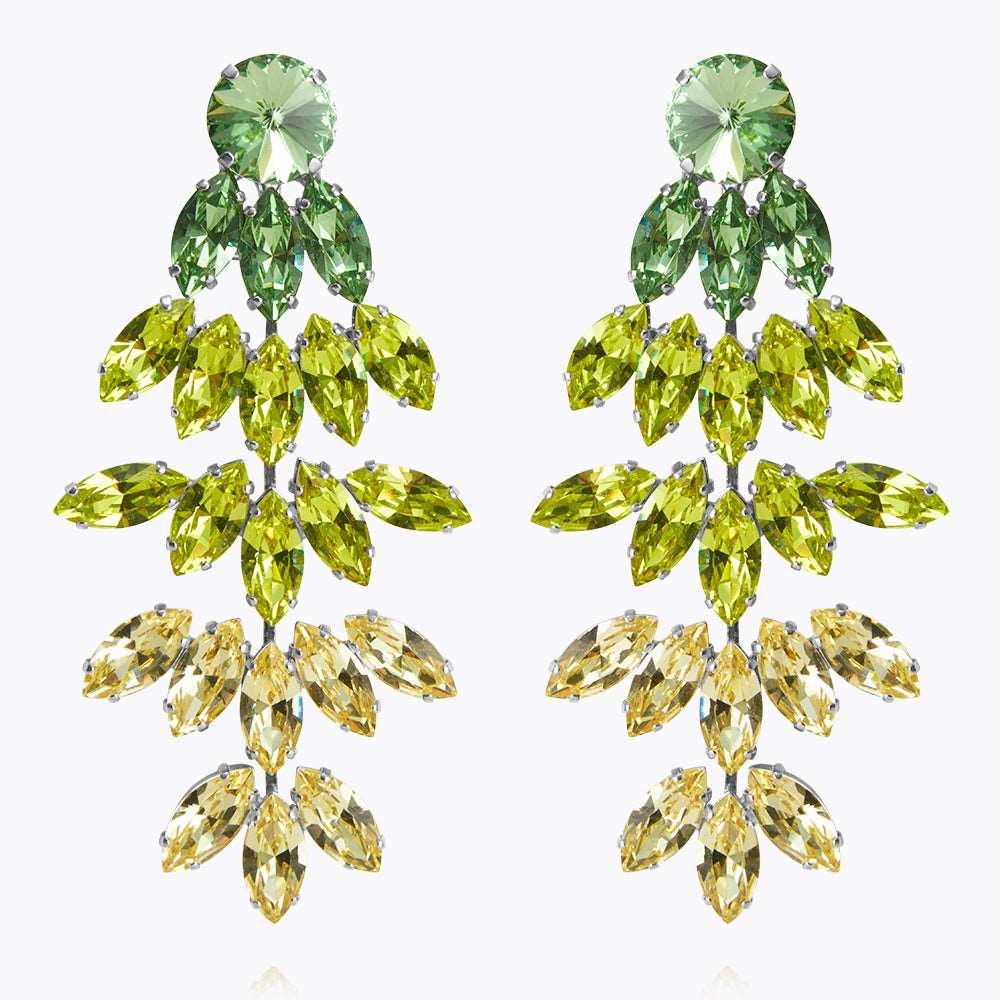 Caroline Svedbom - Bonnie Earrings Lime Combo Rhodium