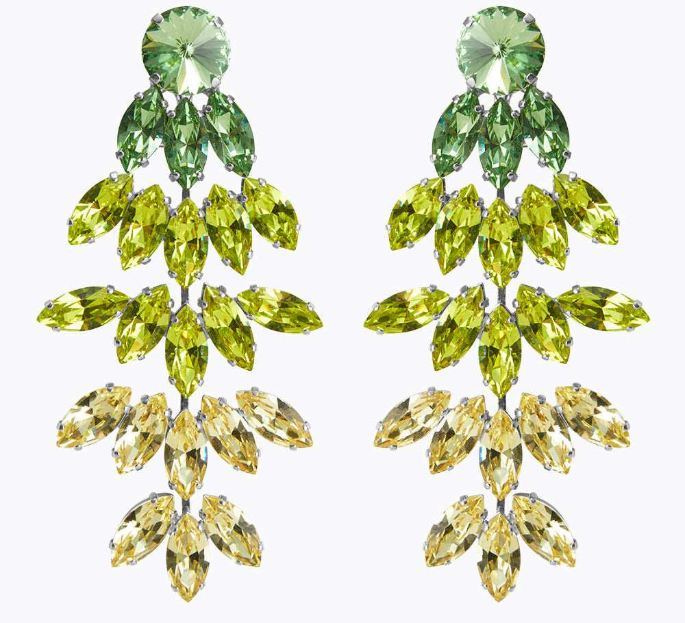 Caroline Svedbom - Bonnie Earrings Lime Combo Rhodium