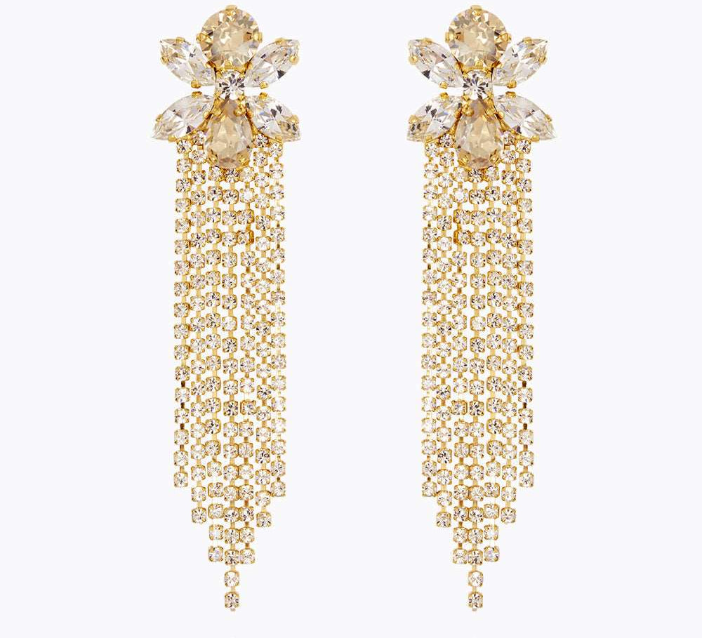 Caroline Svedbom - Adore You Earrings Crystal Golden Shadow Gold