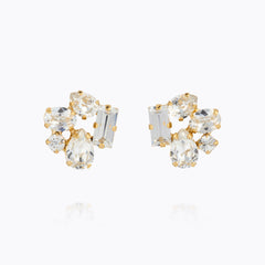 Caroline Svedbom - Noelle Stud Earrings Crystal Gold