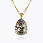Caroline Svedbom - Mini Drop Necklace Black Diamond Gold