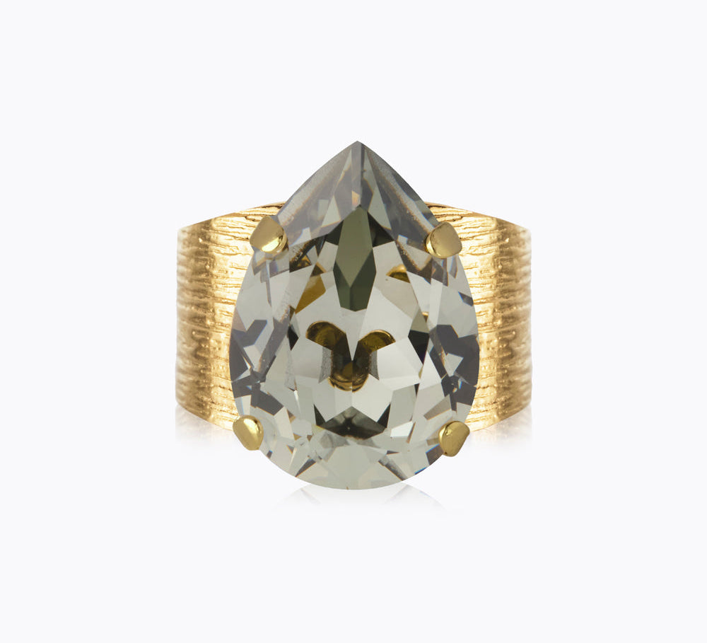 Caroline Svedbom - Classic Drop Ring Black Diamond Gold