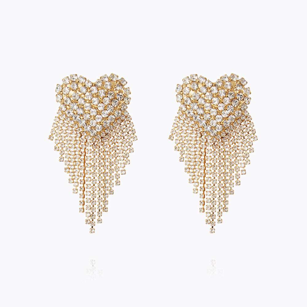 Caroline Svedbom - Cordelia Earrings Crystal Gold