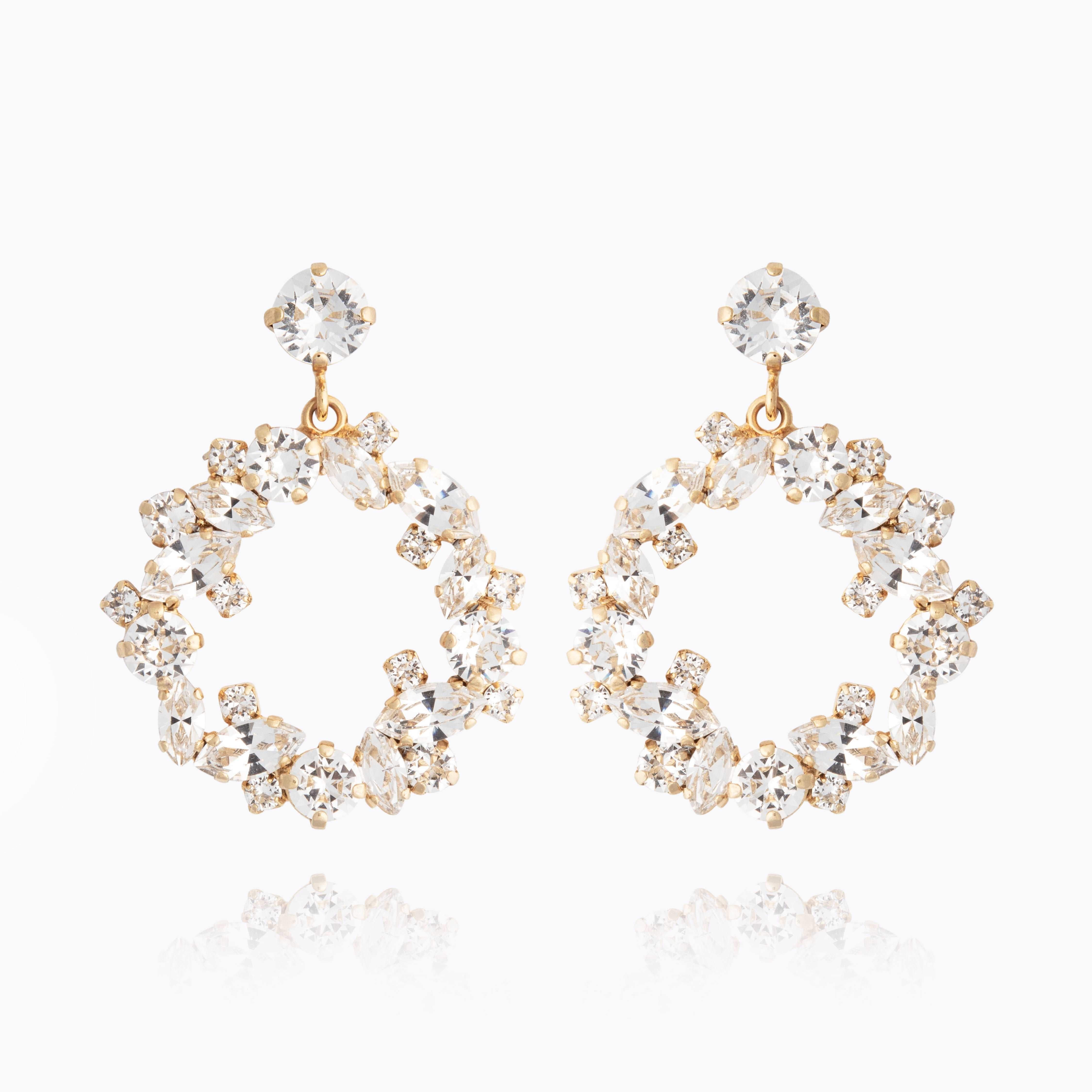 Caroline Svedbom - Circle Of Love Earrings Crystal Gold