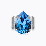 Caroline Svedbom - Classic Drop Ring Recreated Iceblue Rhodium