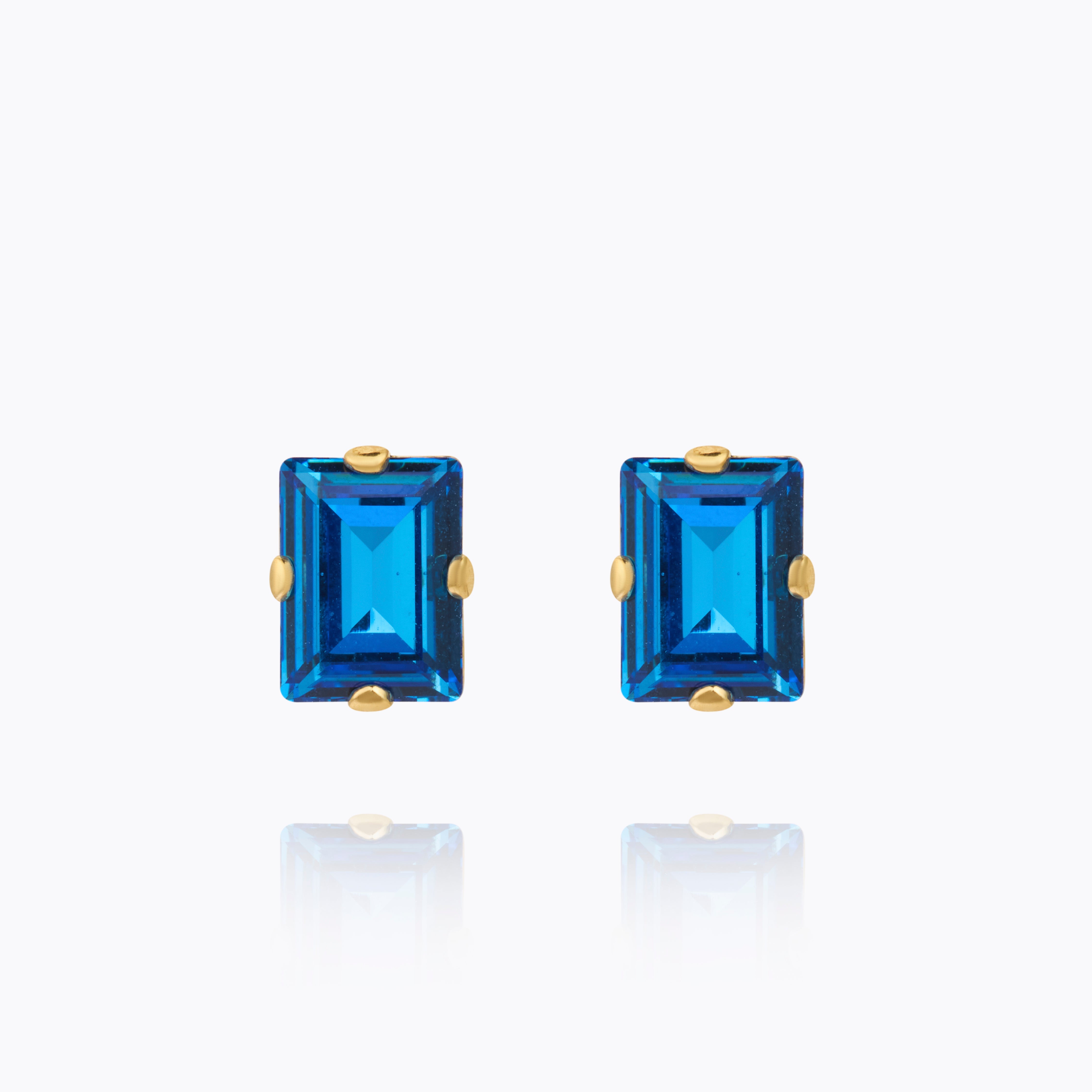 Caroline Svedbom - Diora Stud Earrings Recreated Iceblue Gold