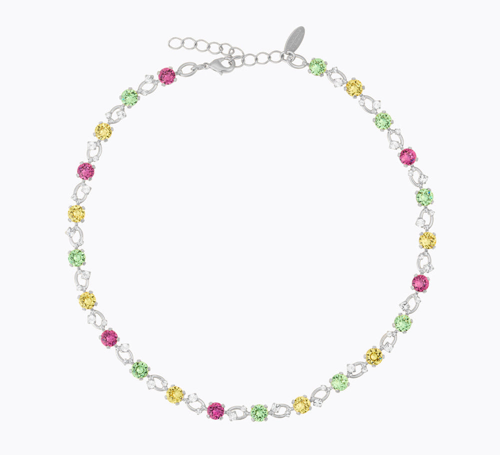 Caroline Svedbom - Fay Necklace Autumn Bloom Combo Rhodium