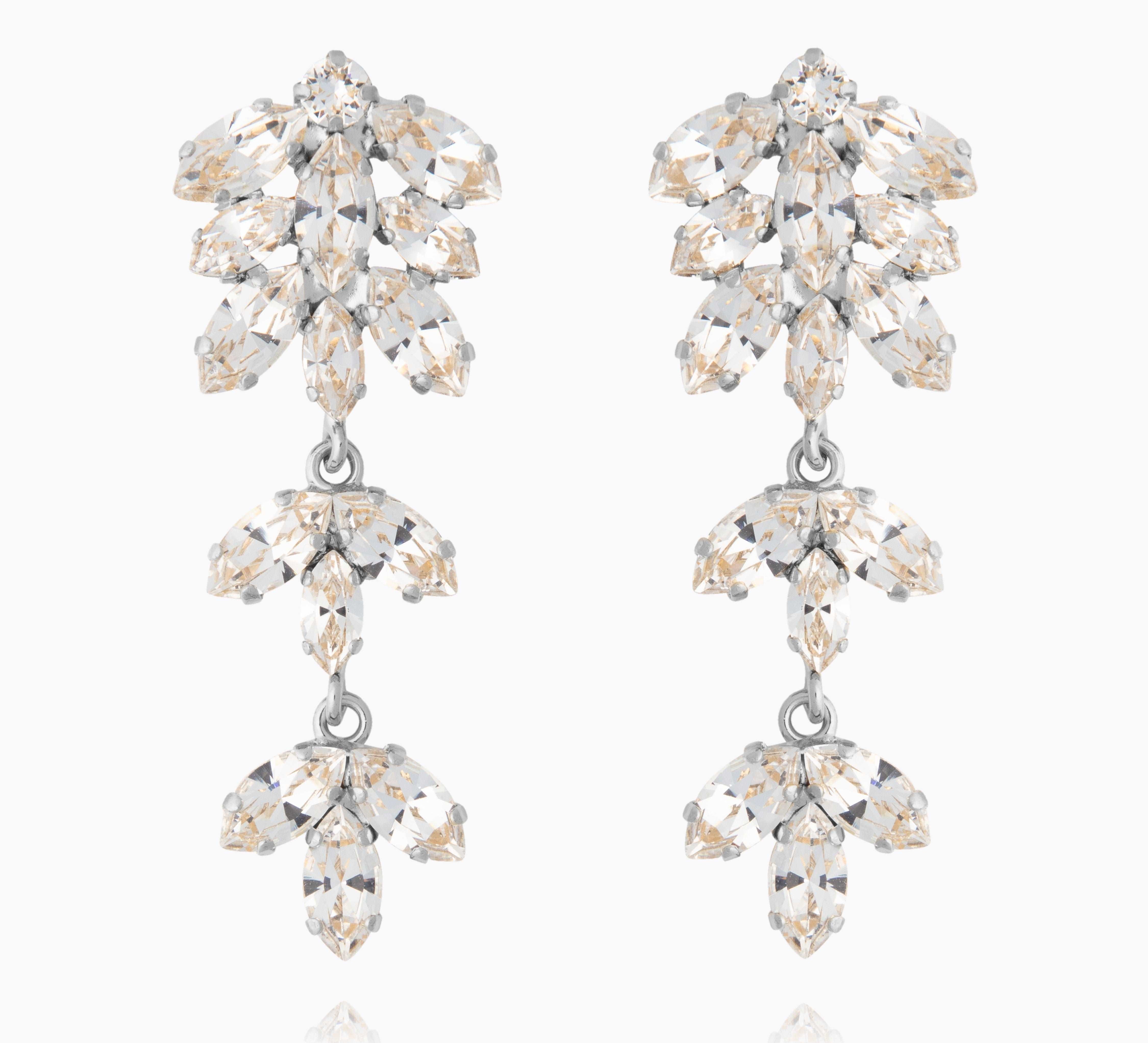 Caroline Svedbom - Falling In Love Earrings Crystal Rhodium