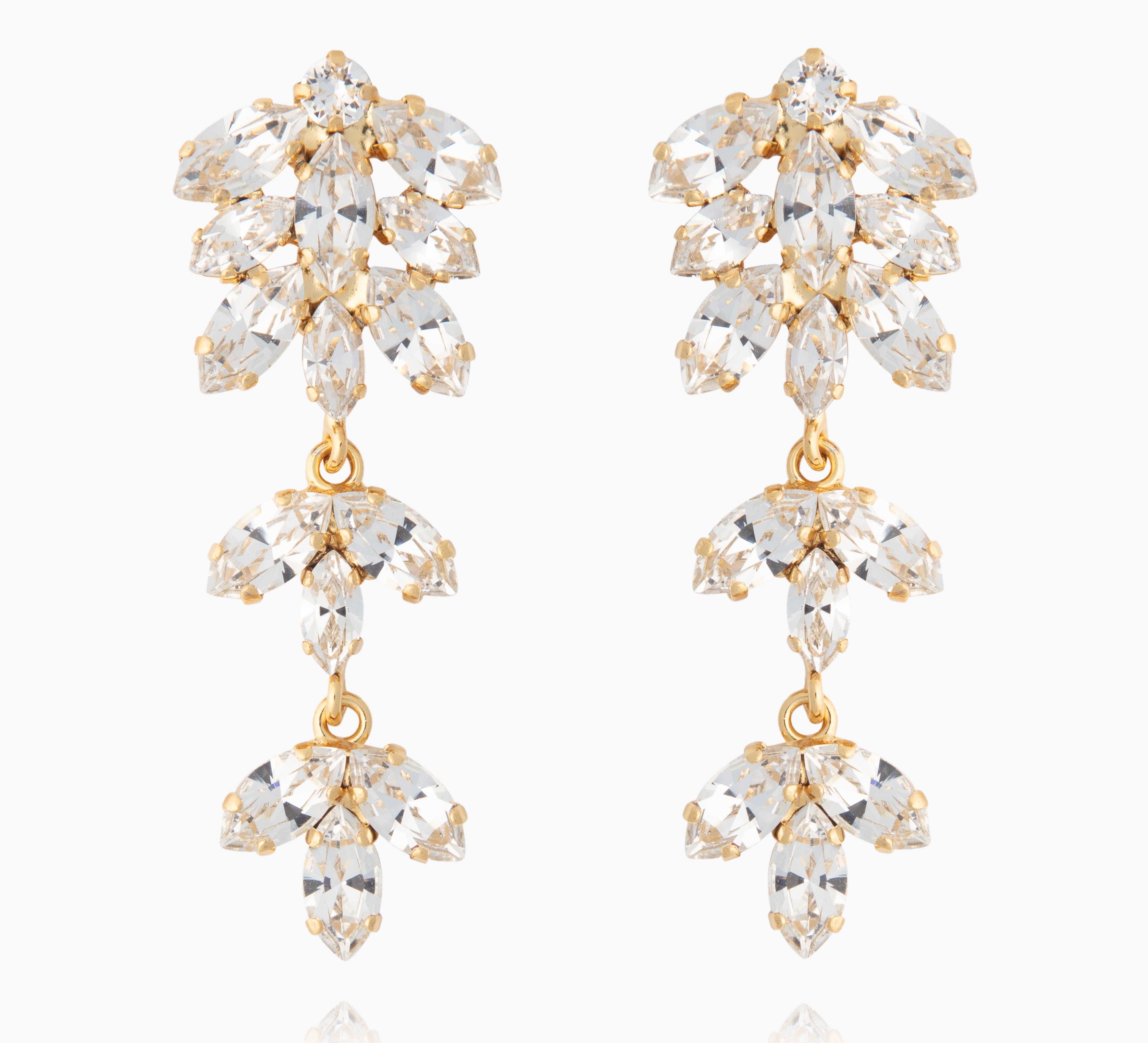 Caroline Svedbom - Falling In Love Earrings Crystal Gold